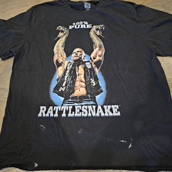 Retro Vintage Style Stone Cold Steve Austin 100% Pure Rattles Snake T-Shirt WWE - Picture 5 of 6